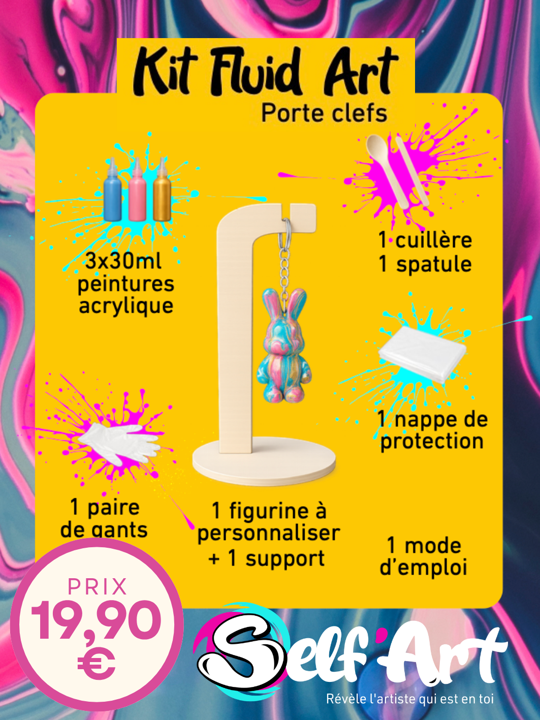 Kit Créatif Porte-Clefs Lapin